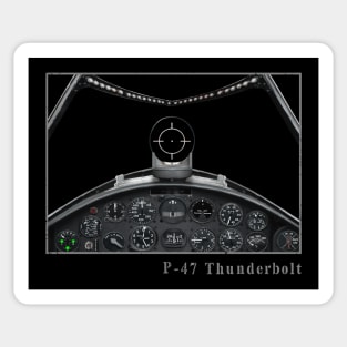 Cockpit Instruments P-47 fighter aircraft WW2 Sticker